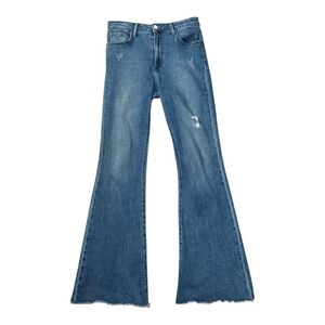 Just Black Women's Blue Flared Jeans